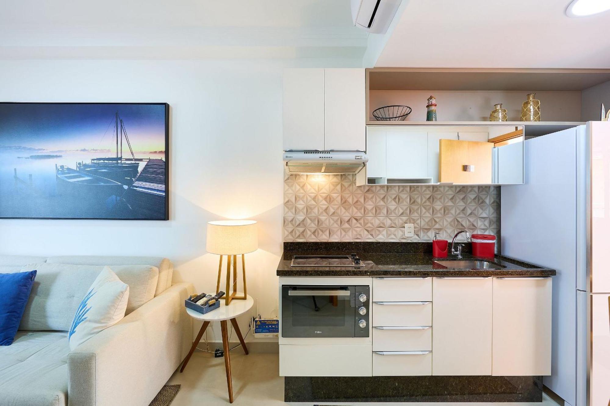 Apartamento Af-63 Pertinho Da Grande, Ar, Completo E Bem Decorado *