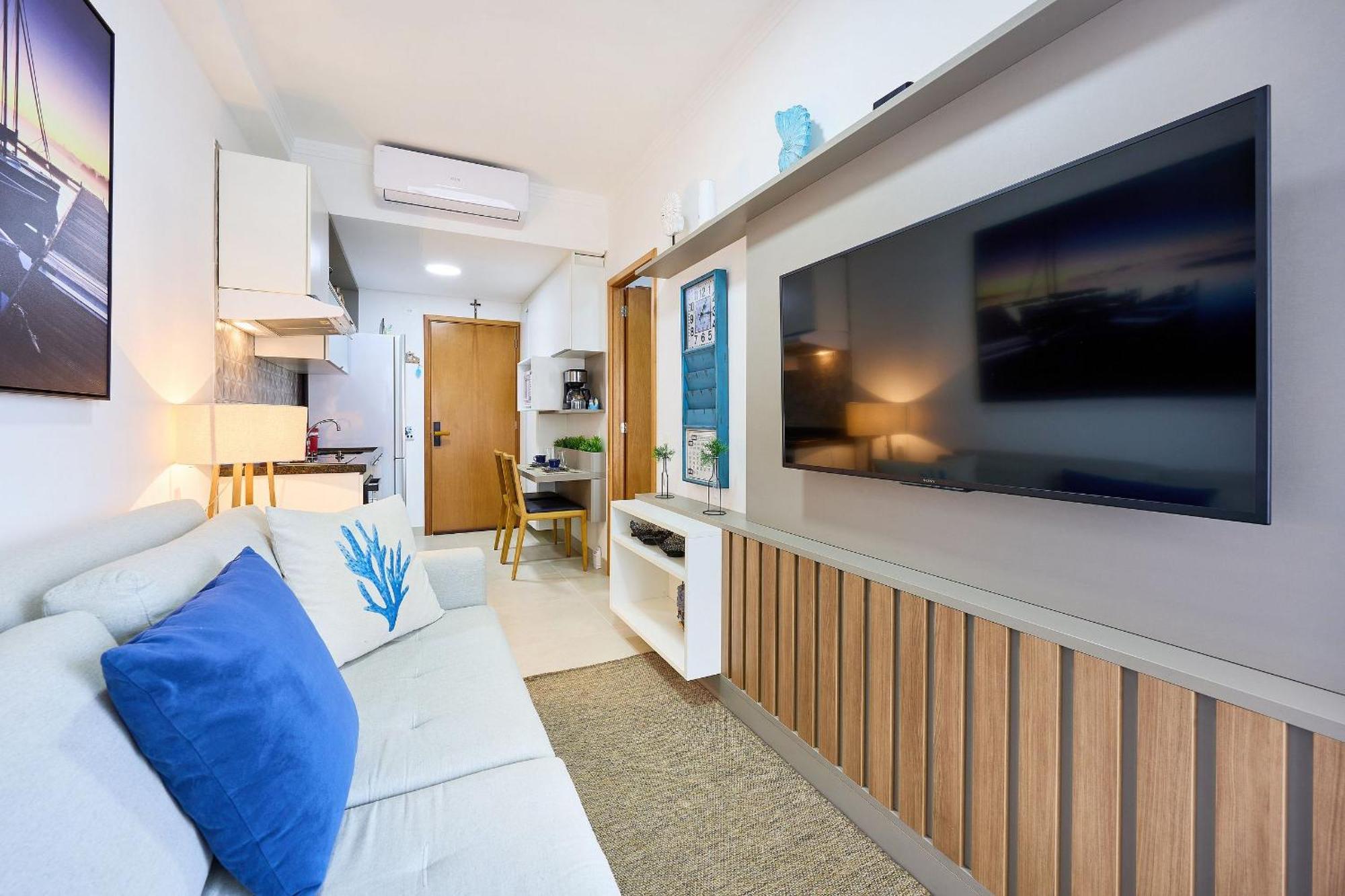 Apartamento Af-63 Pertinho Da Grande, Ar, Completo E Bem Decorado